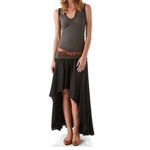 ENZA COSTA High Low Navy Silk Skirt